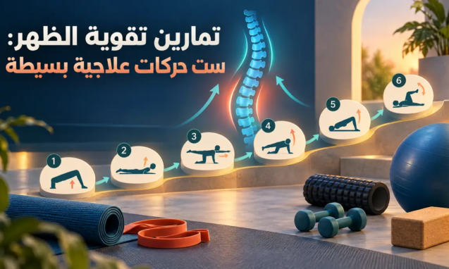 تمارين تقوية الظهر: ست حركات علاجية بسيطة بالخطوات والتنفس والتكرار