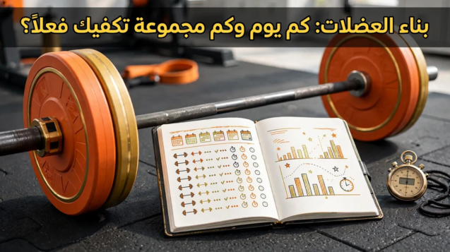 الحد الأدنى لبناء العضلات: كم يوم وكم مجموعة تكفيك فعلاً؟