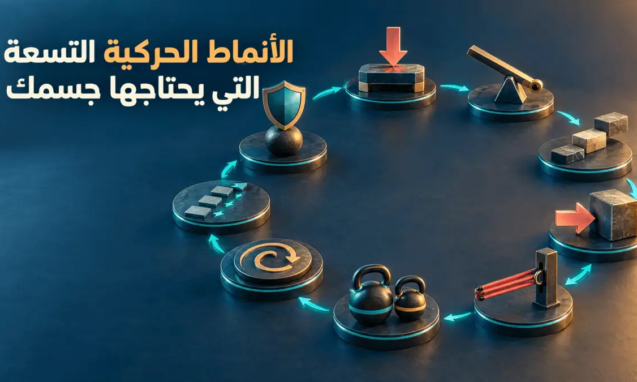 صمم لي صورة غير انسانية ويكون حجمها صغير ويكون امتدادها webp ك feature image لهذا العنوان ويكون القياس لمقالة في مدونة البطل على الوورد برس الأنماط الحركية التسعة التي يحتاجها جسمك