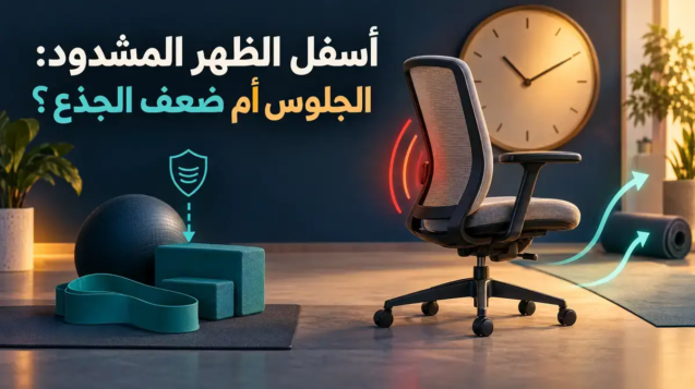لماذا يظل أسفل ظهرك مشدوداً؟ الجلوس الطويل وضعف الجذع والألوية وأنماط الحركة