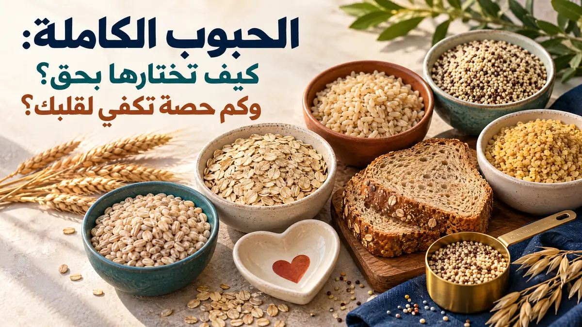 الحبوب الكاملة: كيف تختارها بحق؟ وكم حصة تكفي لقلبك؟